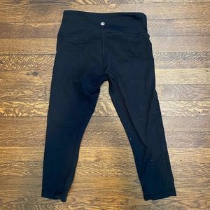 Lululemon Wunder Under Black Crop